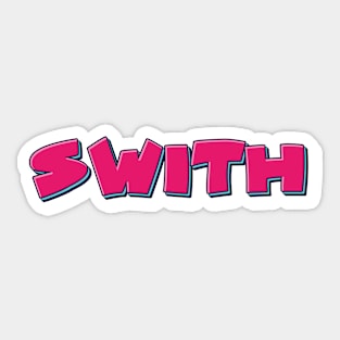 STAYC SWITH text typography | Morcaworks Sticker